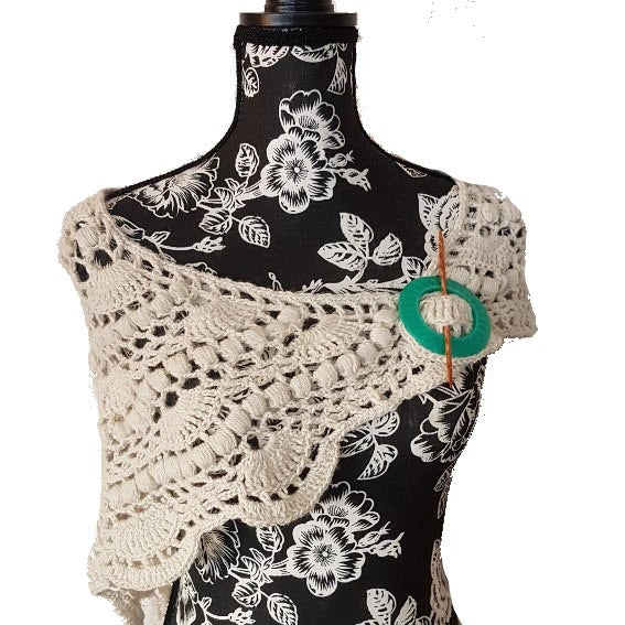 Alpaca Bobble Shawl S010 Cozy Chic Ready to Wrap You Up!